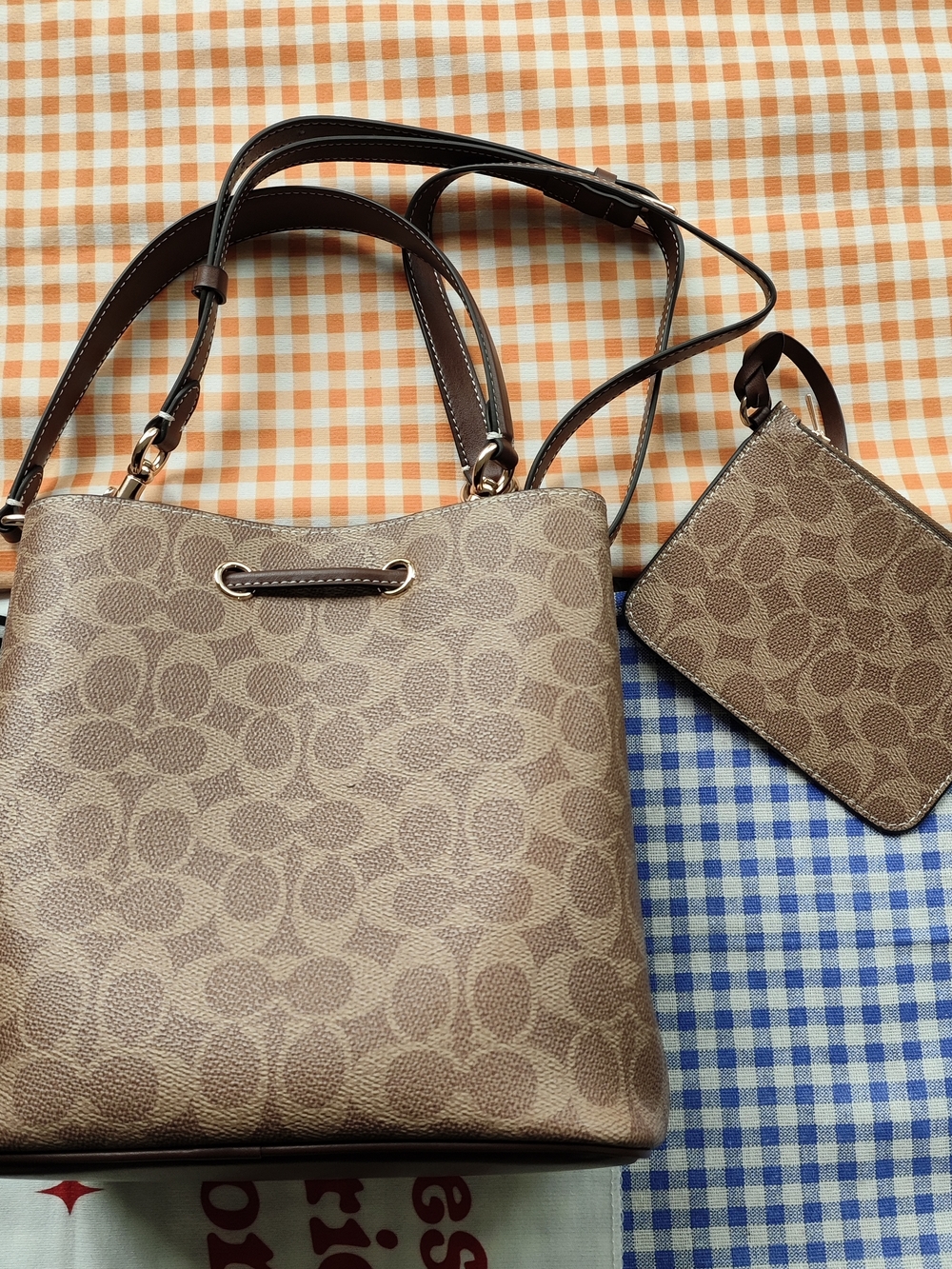 Coach Classic Monogram Bucket Bag - Picture 2 of 7